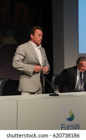 RIO DE JANEIRO, APRIL 3, 2016, BRAZIL: Arnold Schwarzenegger During Press Conference Of Arnold Classic Brazil.