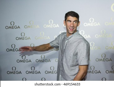 RIO DE JANEIRO, AUGUST 15, 2016: Swimmer Michael Phelps During Red Carpet In Omega House Event At Ipanema, Rio De Janeiro