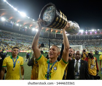 Rio De Janeiro- Brazil 07 July 2019 Final Of The Copa America, Brazil X Peru, At The Stadium Of Maracanã
Player Richarlison Celebrates Goal