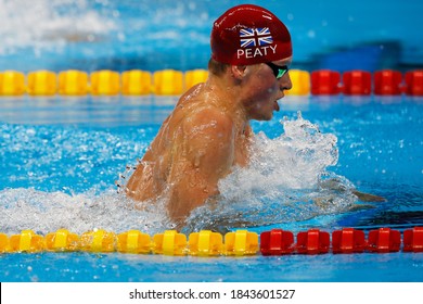 Rio De Janeiro, Brazil 08/07/2016: Adam Peaty Wins Rio 2016 Olympic Games 100m Breaststroke Final. British Swimmer Takes Gold Medal Sets World Record Swimming Competition At Aquatic Stadium