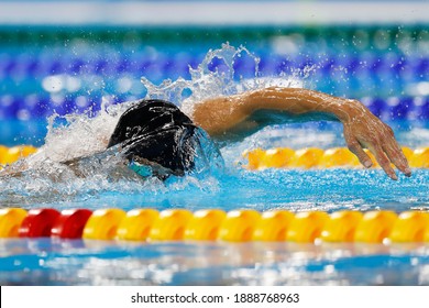 Rio De Janeiro, Brazil 09.08.2016: Michael Phelps Swimming For Team USA Wins Gold Medal Rio 2016 Olympic Games Mens 4 X 200m Freestyle Relay Final. 