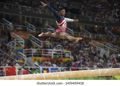 Rio De Janeiro - Brazil, August 10, 2016, USA  Athlete Of Artistic Gymnastics  Simone Biles 