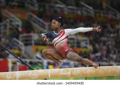 Rio De Janeiro - Brazil, August 10, 2016, USA  Athlete Of Artistic Gymnastics  Simone Biles 