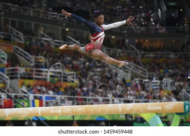 Rio De Janeiro - Brazil, August 10, 2016, USA  Athlete Of Artistic Gymnastics  Simone Biles 