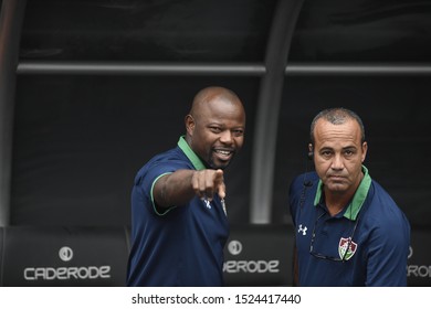 Rio De Janeiro, Brazil, August 25, 2019.Fluminense Coach Marcão   In Match Botafogo  X Fluminense  For The Brazilian Championship In The Stadium Of Engenhão 