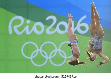 Rio De Janeiro, Brazil, August 10, 2016: 10m Platform Diving At The Olympic Games Rio 2016, The Maria Lenk Aquatic Center, Rio De Janeiro, Brazil,