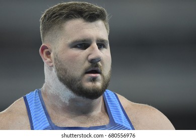 Rio De Janeiro, Brazil - August 18, 2016: Joe KOVACS (USA) During Men's Shot Put Final In The Rio 2016 Olympics Games