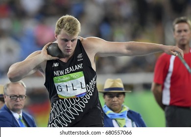 Rio De Janeiro, Brazil - August 18, 2016: Jacko GILL (NZL) During Men's Shot Put Final In The Rio 2016 Olympics Games