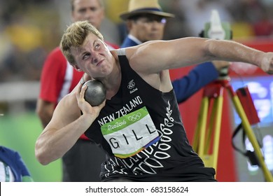 Rio De Janeiro, Brazil - August 18, 2016: Jacko GILL (NZL) During Men's Shot Put Final In The Rio 2016 Olympics Games