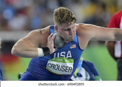 Rio De Janeiro, Brazil - August 18, 2016: Ryan CROUSER (USA)  During Men's Shot Put Final In The Rio 2016 Olympics Games