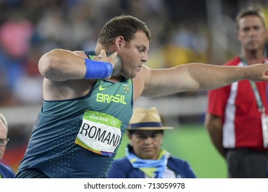 Rio De Janeiro, Brazil - August 18, 2016: Darlan ROMANI (BRA) During Men's Shot Put Final In The Rio 2016 Olympics Games