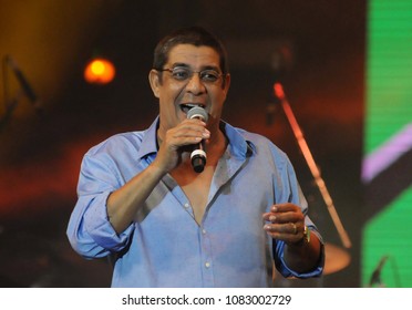 Rio De Janeiro, Brazil, February 28, 2015.
Singer Zeca Pagodinho During Show At Quinta Da Boa Vista In The City Of Rio De Janeiro