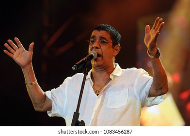 Rio De Janeiro, Brazil, February 28, 2015.
Singer Zeca Pagodinho During Show At Quinta Da Boa Vista In The City Of Rio De Janeiro