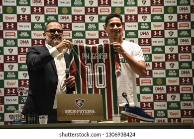 Rio De Janeiro- Brazil February 5, 2019, Presentation Of The New Player Of The Fluminense Soccer Club, Paulo Henrique Ganso.