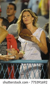 RIO DE JANEIRO, BRAZIL - FEBRUARY 15, 2015: Parades Of The Schools Of Samba, Grande Rio In The Sambodrome Of Rio De Janeiro
The Super Model Gisele Bündchen Dancing During The Parade
