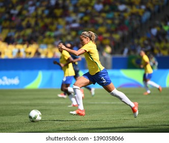 Rio de Janeiro - Brazil, July 10, 2018, Brazilian women's soccer team against the women's team of Sweden in the Maracanã Stadium