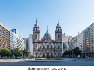 Rio De Janeiro, Brazil, June 2018 - Day View Of Igreja Da Candelária, A Famous Catholic Church Located At Rio De Janeiro Downtown