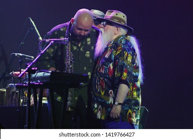 Rio De Janeiro, Brazil, June 8, 2019.
Multi-instrumentalist Hermeto Pascoal, During His Show At The Rio Montreux Jazz Festival At Pier Mauá In The City Of Rio De Janeiro.