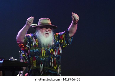 Rio De Janeiro, Brazil, June 8, 2019.
Multi-instrumentalist Hermeto Pascoal, During His Show At The Rio Montreux Jazz Festival At Pier Mauá In The City Of Rio De Janeiro.