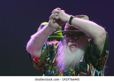 Rio De Janeiro, Brazil, June 8, 2019.
Multi-instrumentalist Hermeto Pascoal, During His Show At The Rio Montreux Jazz Festival At Pier Mauá In The City Of Rio De Janeiro.