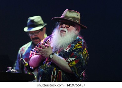 Rio De Janeiro, Brazil, June 8, 2019.
Multi-instrumentalist Hermeto Pascoal, During His Show At The Rio Montreux Jazz Festival At Pier Mauá In The City Of Rio De Janeiro.