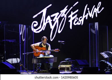 Rio de Janeiro, Brazil, June 6, 2019.
American guitarist Al Di Meola during his concert at the Rio Montreux Jazz Festival at Pier Mauá in the city of Rio de Janeiro.