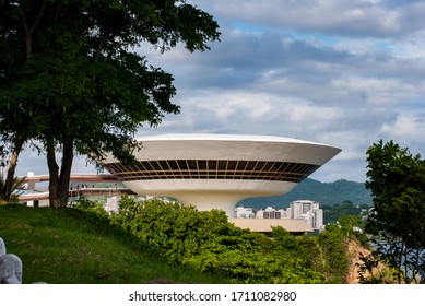 Niterói / Rio De Janeiro / Brazil- June 04,2017: Museum Of Contemporary Art - MAC Designed By Architect Oscar Niemeyer