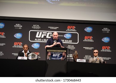 Rio de Janeiro- brazil March 10, 2018 UFC press conference with fighter Conor McGregor and Dana White