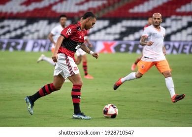 Rio De Janeiro, Rio De Janeiro, Brazil March 02, 2021: Flamengo X Nova Iguaçu At Maracanã Stadium.  Campeonato Carioca 2021.