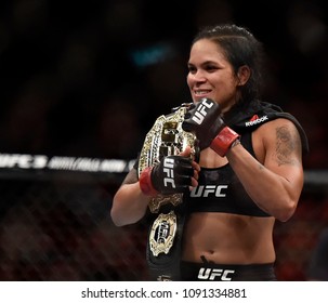 Rio De Janeiro - Brazil May 12, 2018. Ultimate FightingChampionship - UFC 224 - Amanda Nunes In Action At Jeunesse Arena In Rio De Janeiro
