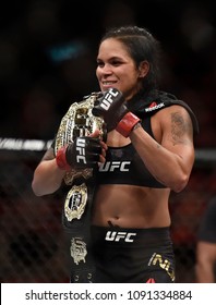 Rio De Janeiro - Brazil May 12, 2018. Ultimate FightingChampionship - UFC 224 - Amanda Nunes In Action At Jeunesse Arena In Rio De Janeiro
