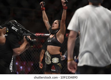 Rio De Janeiro - Brazil May 12, 2018. Ultimate FightingChampionship - UFC 224 - Amanda Nunes In Action At Jeunesse Arena In Rio De Janeiro
