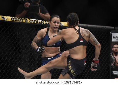 Rio De Janeiro - Brazil May 12, 2018. Ultimate FightingChampionship - UFC 224 - Amanda Nunes In Action At Jeunesse Arena In Rio De Janeiro
