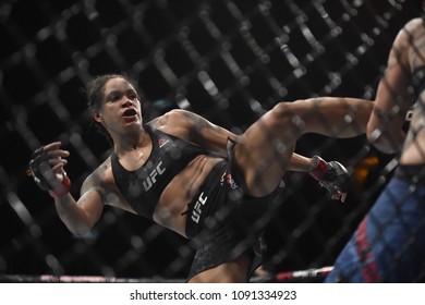 Rio De Janeiro - Brazil May 12, 2018. Ultimate FightingChampionship - UFC 224 - Amanda Nunes In Action At Jeunesse Arena In Rio De Janeiro
