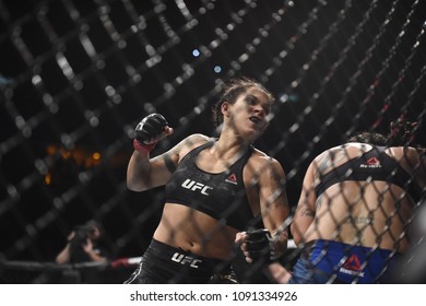 Rio De Janeiro - Brazil May 12, 2018. Ultimate FightingChampionship - UFC 224 - Amanda Nunes In Action At Jeunesse Arena In Rio De Janeiro
