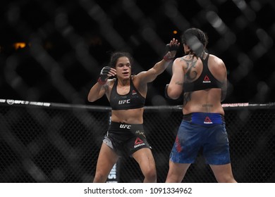 Rio De Janeiro - Brazil May 12, 2018. Ultimate FightingChampionship - UFC 224 - Amanda Nunes In Action At Jeunesse Arena In Rio De Janeiro
