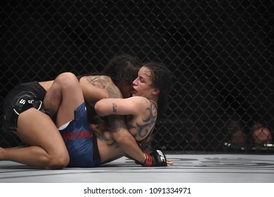 Rio De Janeiro - Brazil May 12, 2018. Ultimate FightingChampionship - UFC 224 - Amanda Nunes In Action At Jeunesse Arena In Rio De Janeiro
