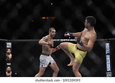 Rio De Janeiro - Brazil May 12, 2018. Ultimate FightingChampionship - UFC 224 - Vitor Belfort And Lyoto Machida In Action At Jeunesse Arena, Rio De Janeiro
