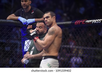 Rio De Janeiro - Brazil May 12, 2018. Ultimate FightingChampionship - UFC 224 - Vitor Belfort And Lyoto Machida In Action At Jeunesse Arena, Rio De Janeiro
