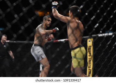 Rio De Janeiro - Brazil May 12, 2018. Ultimate FightingChampionship - UFC 224 - Vitor Belfort And Lyoto Machida In Action At Jeunesse Arena, Rio De Janeiro
