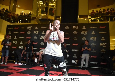 Rio De Janeiro- Brazil May 31, 2017, Athletes Training For The UFC 212 Fight In Rio De Janeiro. Fighter Vitor Belfort