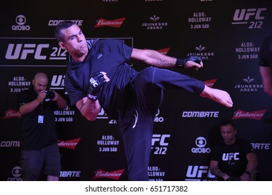 Rio De Janeiro- Brazil May 31, 2017, Athletes Training For The UFC 212 Fight In Rio De Janeiro. Fighter Vitor Belfort