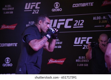 Rio De Janeiro- Brazil May 31, 2017, Athletes Training For The UFC 212 Fight In Rio De Janeiro. Fighter Vitor Belfort