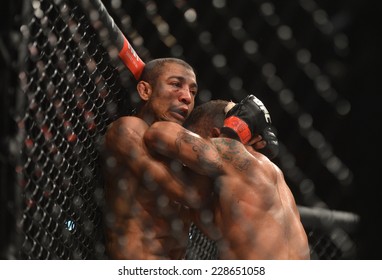 RIO DE JANEIRO, BRAZIL - October 25, 2014: UFC 179 Featherweight Championship Rematch Between The Current Champion N Phill Davis  And  Glover Teixeira   At Ginasio Do Maracanazinho.