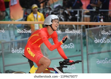 Rio De Janeiro -Brazil, September 12, 2016- Paralympic  Track Cycling At The 2016 Paralympic Games  In Rio De Janeiro 