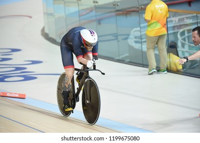 Rio De Janeiro -Brazil, September 12, 2016- Paralympic  Track Cycling At The 2016 Paralympic Games  In Rio De Janeiro 