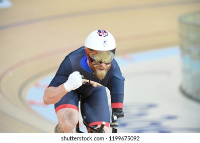 Rio De Janeiro -Brazil, September 12, 2016- Paralympic  Track Cycling At The 2016 Paralympic Games  In Rio De Janeiro 