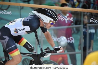 Rio De Janeiro -Brazil, September 12, 2016- Paralympic  Track Cycling At The 2016 Paralympic Games  In Rio De Janeiro 