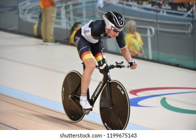 Rio De Janeiro -Brazil, September 12, 2016- Paralympic  Track Cycling At The 2016 Paralympic Games  In Rio De Janeiro 