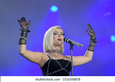 Rio De Janeiro, Brazil, September 27, 2019.
Singer Bebe Rexha During Her Rock In Rio Concert In Rio De Janeiro.